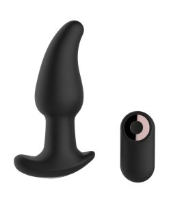 Gender Fluid Twirler Anal Vibe With Remote Silicone Black