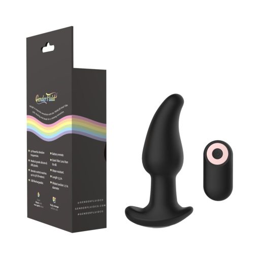 Gender Fluid Twirler Anal Vibe With Remote Silicone Black - Image 8