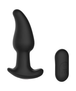 Gender Fluid Twirler Anal Vibe With Remote Silicone Black