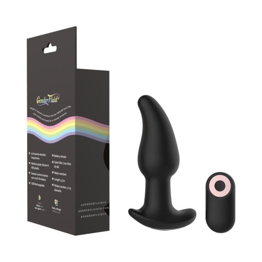 Gender Fluid Twirler Anal Vibe With Remote Silicone Black - Image 11