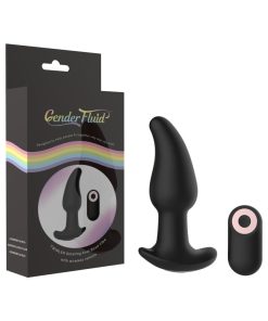 Gender Fluid Twirler Anal Vibe With Remote Silicone Black