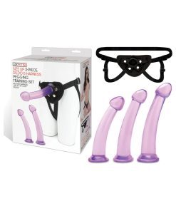 Lux Fetish Size Up 3-Piece Dildo & Harness Pegging Training Set