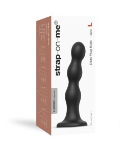 Strap-On-Me Hybrid Collection Silicone Dildo Plug Balls Black L