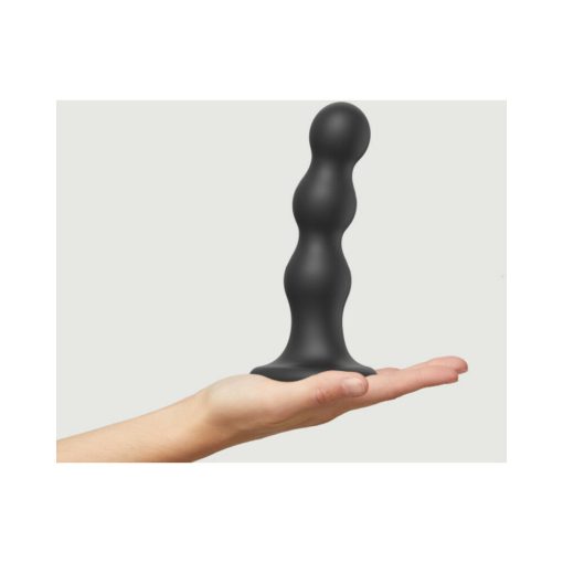 Strap-On-Me Hybrid Collection Silicone Dildo Plug Balls Black L - Image 2