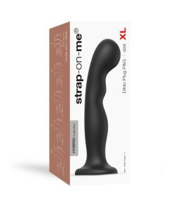Strap-On-Me Hybrid Collection Silicone Dildo Plug P&G Black Xl
