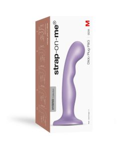 Strap-On-Me Hybrid Collection Silicone Dildo Plug P&G Metallic Lilac M