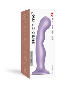 Strap-On-Me Hybrid Collection Silicone Dildo Plug P&G Metallic Lilac L