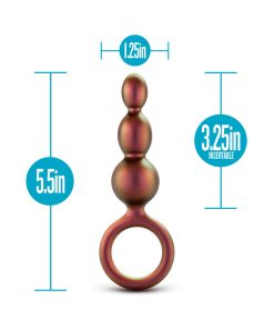 Anal Adventures Matrix Silicone Beaded Loop Plug Copper