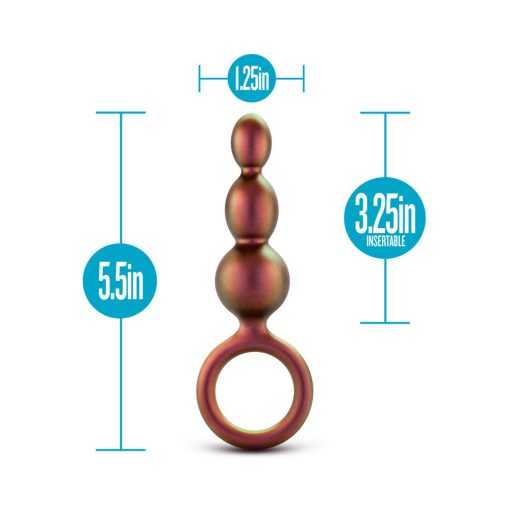 Anal Adventures Matrix Silicone Beaded Loop Plug Copper - Image 6