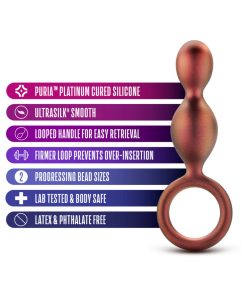 Anal Adventures Matrix Silicone Duo Loop Plug Copper