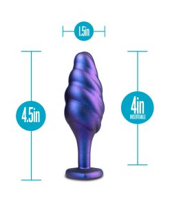 Anal Adventures Matrix Silicone Bumped Bling Plug Sapphire