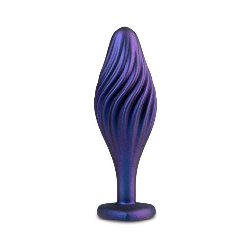Anal Adventures Matrix Silicone Swirling Bling Plug Sapphire - Image 2