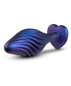 Anal Adventures Matrix Silicone Swirling Bling Plug Sapphire