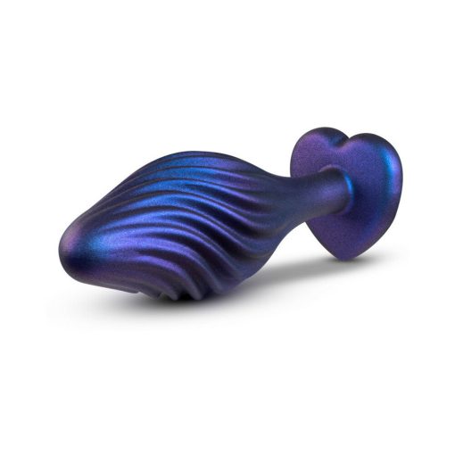 Anal Adventures Matrix Silicone Swirling Bling Plug Sapphire - Image 3