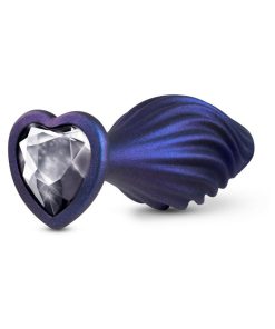 Anal Adventures Matrix Silicone Swirling Bling Plug Sapphire