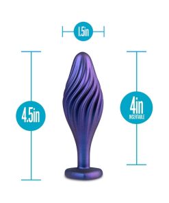 Anal Adventures Matrix Silicone Swirling Bling Plug Sapphire