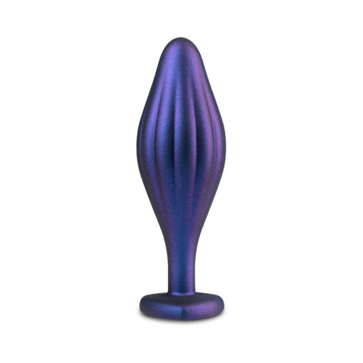 Anal Adventures Matrix Silicone Wavy Bling Plug Sapphire - Image 2