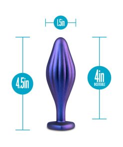 Anal Adventures Matrix Silicone Wavy Bling Plug Sapphire