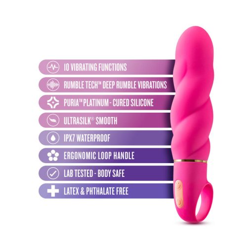 Aria Amazing Af Silicone Vibrator Fuchsia - Image 5