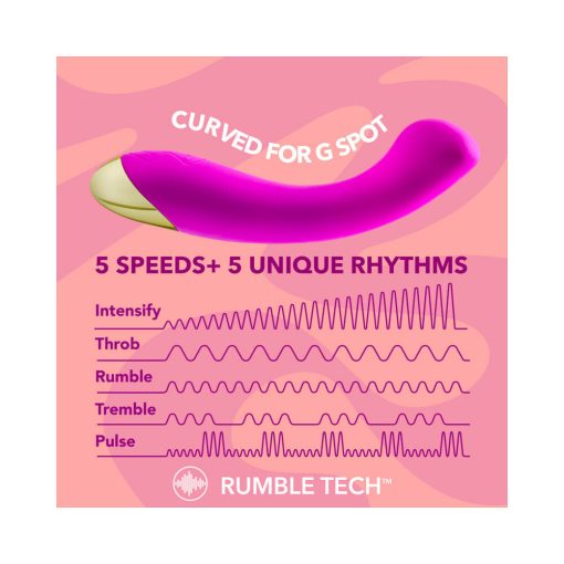 Aria Bangin' Af Rechargeable Silicone G-Spot Vibrator Purple - Image 7