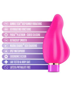 Aria Epic Af Rechargeable Silicone Mini Vibrator Fuchsia