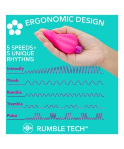 Aria Epic Af Rechargeable Silicone Mini Vibrator Fuchsia