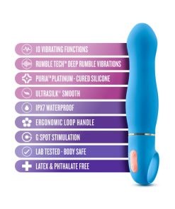 Aria Exciting Af Silicone Vibrator Blue