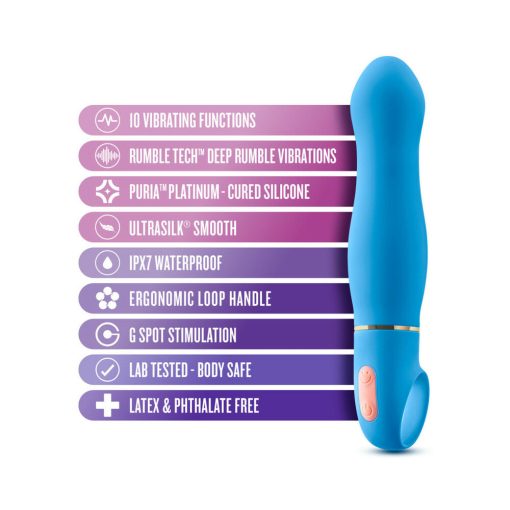 Aria Exciting Af Silicone Vibrator Blue - Image 5