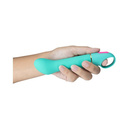Aria Flirty Af Silicone G-Spot Vibrator Teal - Image 4