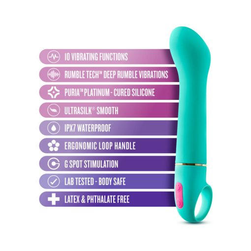 Aria Flirty Af Silicone G-Spot Vibrator Teal - Image 5