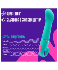 Aria Flirty Af Silicone G-Spot Vibrator Teal