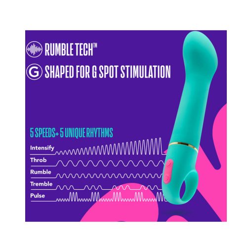 Aria Flirty Af Silicone G-Spot Vibrator Teal - Image 6