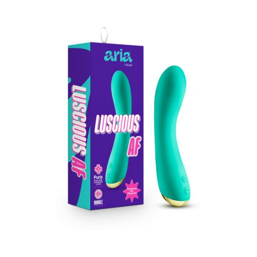 Aria Luscious Af Rechargeable Silicone G-Spot Vibrator Teal