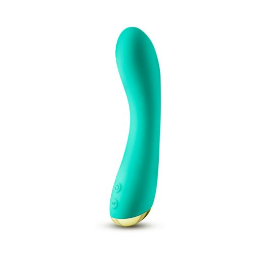 Aria Luscious Af Rechargeable Silicone G-Spot Vibrator Teal - Image 2
