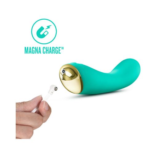 Aria Luscious Af Rechargeable Silicone G-Spot Vibrator Teal - Image 6