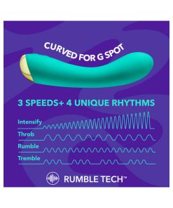 Aria Luscious Af Rechargeable Silicone G-Spot Vibrator Teal
