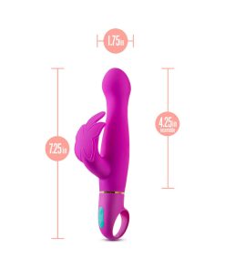 Aria Naughty Af Silicone Dual Stimulation Vibrator Plum