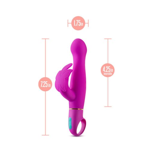 Aria Naughty Af Silicone Dual Stimulation Vibrator Plum - Image 5