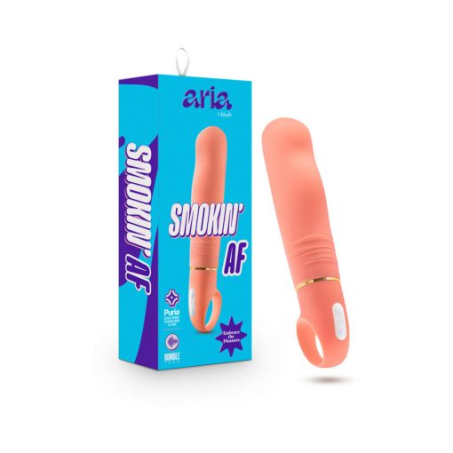 Aria Smokin' Af Silicone Vibrator Coral