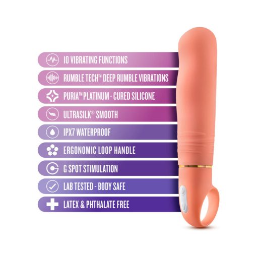 Aria Smokin' Af Silicone Vibrator Coral - Image 4