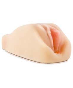 M Elite Soft + Wet Natasha Vagina Stroker With Bullet Vibrator Beige