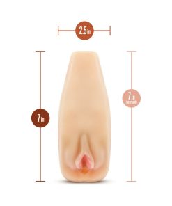 M Elite Soft + Wet Natasha Vagina Stroker With Bullet Vibrator Beige