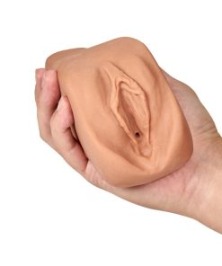 M Elite Soft + Wet Renata Vagina Stroker With Bullet Vibrator Tan