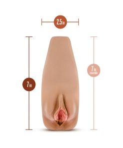 M Elite Soft + Wet Renata Vagina Stroker With Bullet Vibrator Tan