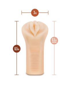 M Elite Soft + Wet Veronika Vagina Stroker With Bullet Vibrator Beige