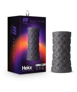 M Elite Platinum Hekx Silicone Stroker Black