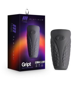 M Elite Platinum Gript Silicone Stroker Black