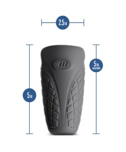 M Elite Platinum Gript Silicone Stroker Black