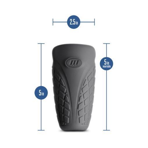 M Elite Platinum Gript Silicone Stroker Black - Image 5