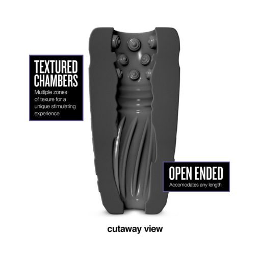M Elite Platinum Gript Silicone Stroker Black - Image 6